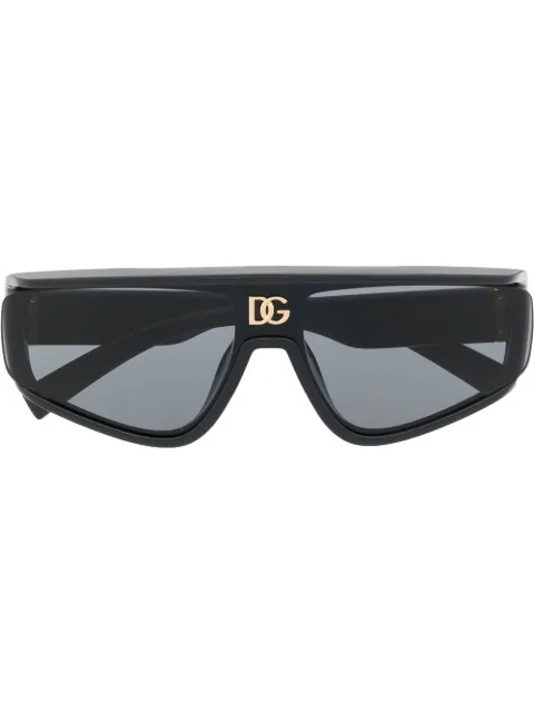 Dolce & Gabbana Eyewear square-frame logo-plaque sunglasses Black DG6177