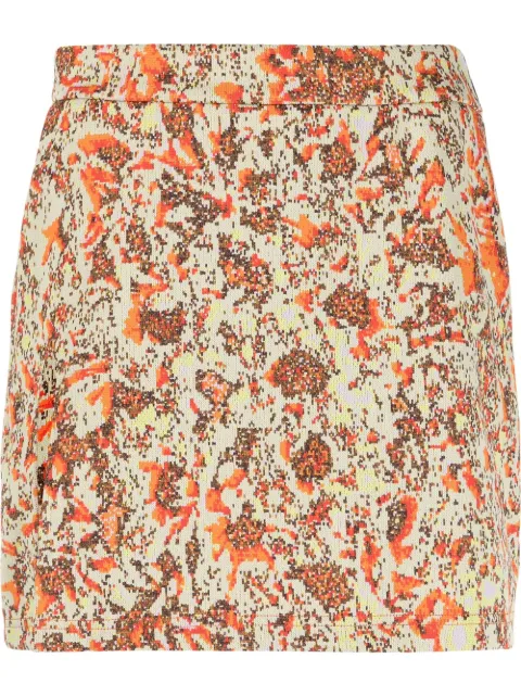 AMBUSH floral jacquard mini skirt Neutrals BWHL003S22KNI0018400