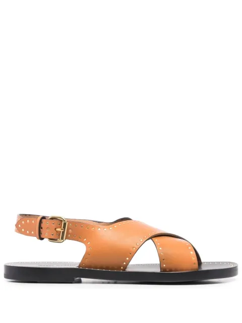 ISABEL MARANT Jane leather sandals Brown SD0008FAA1B13S