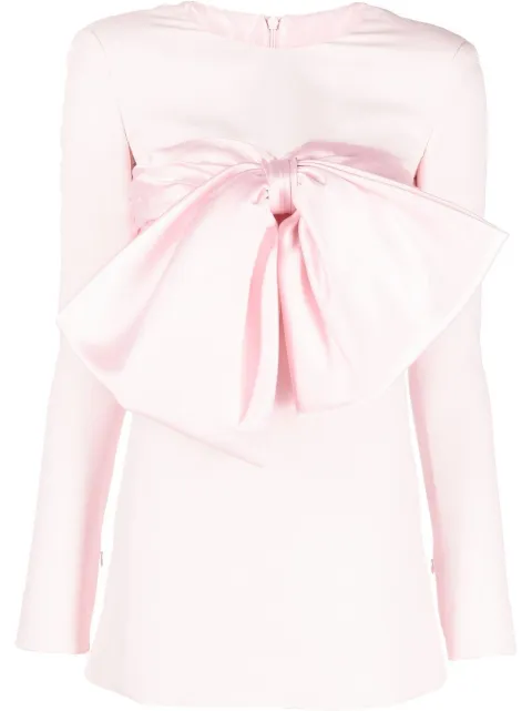 Giambattista Valli oversize-bow mini dress Pink 22FWSVTE552704VIS4504