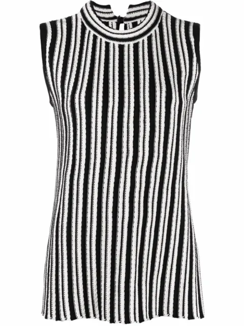 Jil Sander rib-knit sleeveless top White JSWU751311WUY24518