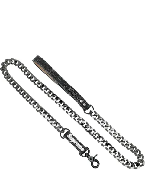 Supreme x B.B. Simon studded dog leash "SS22" Silver SU11592