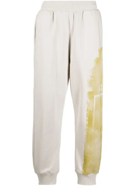 A-COLD-WALL* graphic-print cotton joggers Neutrals ACWMB097