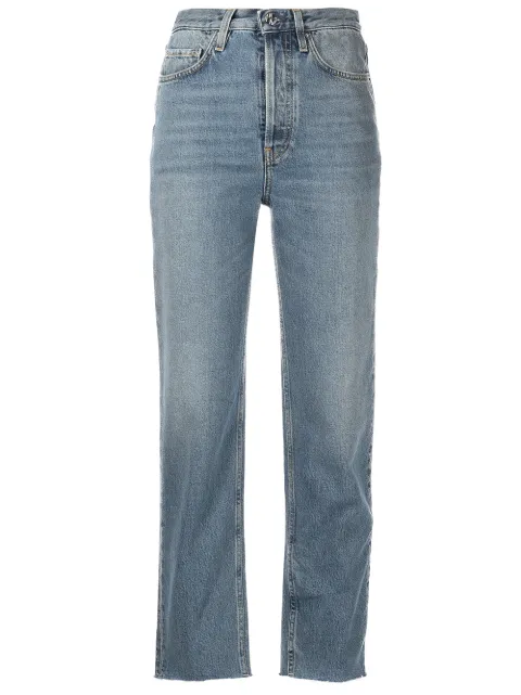 TOTEME cropped straight-leg jeans Blue 22123574130425