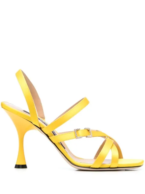 Sergio Rossi strappy 95mm leather sandals Yellow A95500MTEZ02120