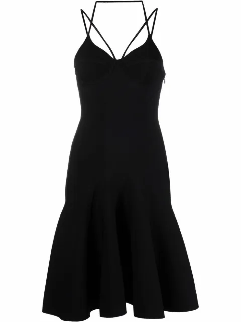 Alexander McQueen fluted mini dress Black 698400Q1A0U