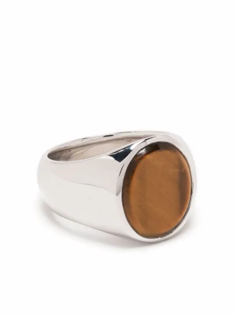 Tom Wood oval tiger eye ring Silver 100847M