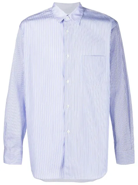 Comme Des Garçons Shirt stripe-print long-sleeve shirt Blue FZB107PER