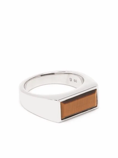 Tom Wood peaky tiger eye ring Silver R75SMTIE01S925