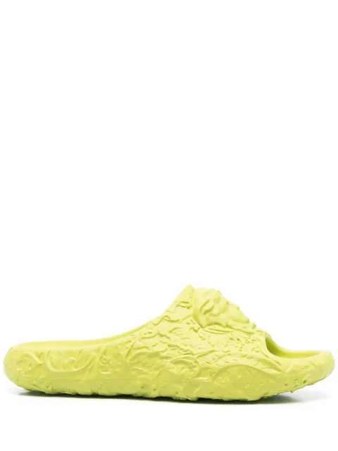 Versace Medusa embossed slides Green 10057461A03446