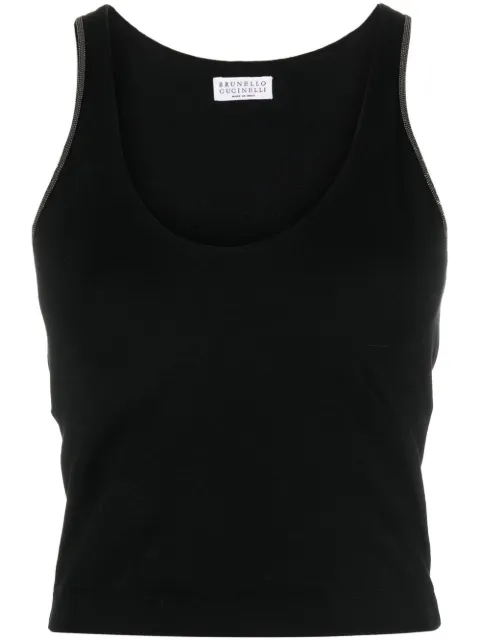 Brunello Cucinelli Monili chain-embellished tank top Black M0T18BA400C101