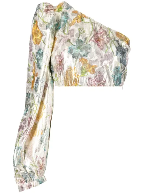 Hayley Menzies Shimmering Bonita Silk Jacquard top Multicolour 00479SS22