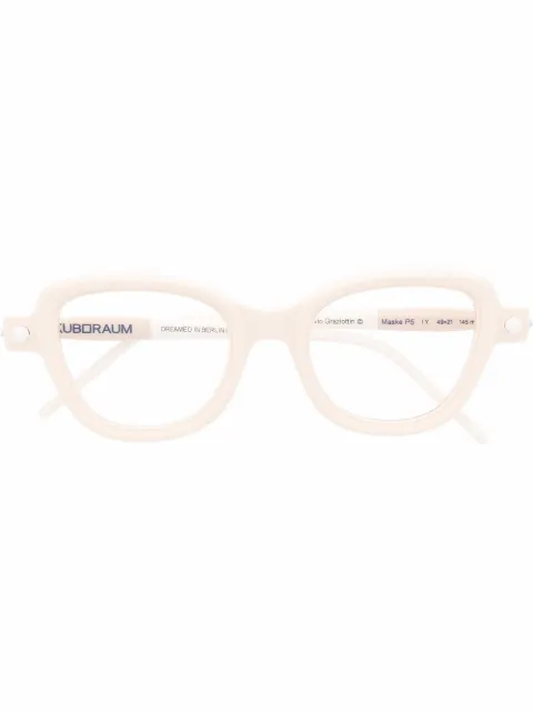 Kuboraum square-frame glasses Neutrals P5