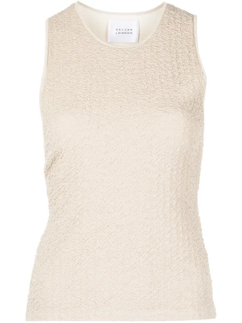 Galvan London Selene sleeveless top Neutrals TS8118METALLICBLEND