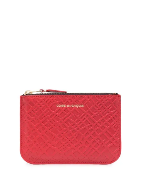 Comme Des Garçons Wallet embossed leather wallet Red SA8100ER