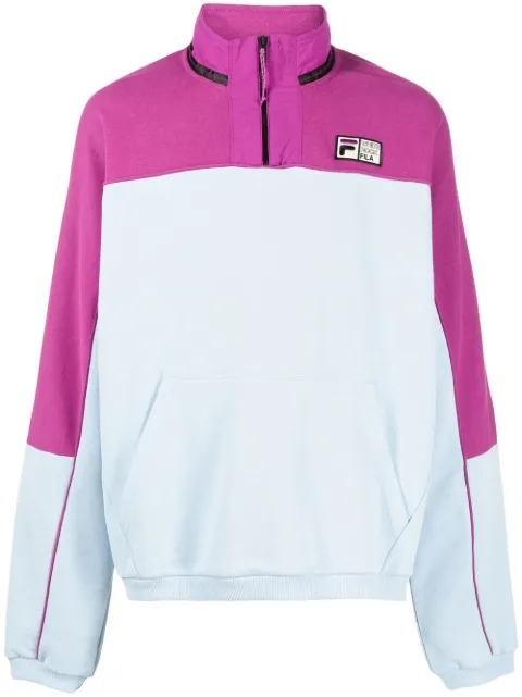 Fila logo-patch half-zip sweater Blue PEAKSWEAT14ZIP