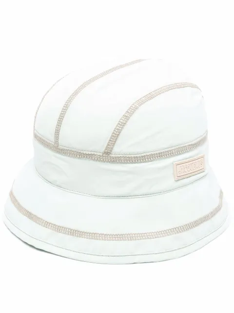 Jacquemus striped bucket hat Green 221AC0121014