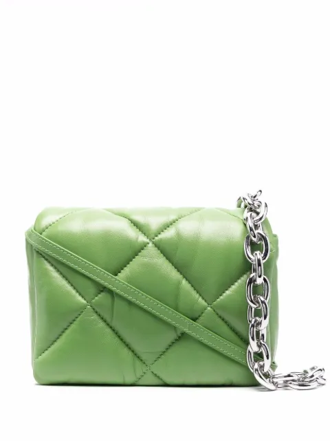 STAND STUDIO quilted flap tote bag Green 615117010