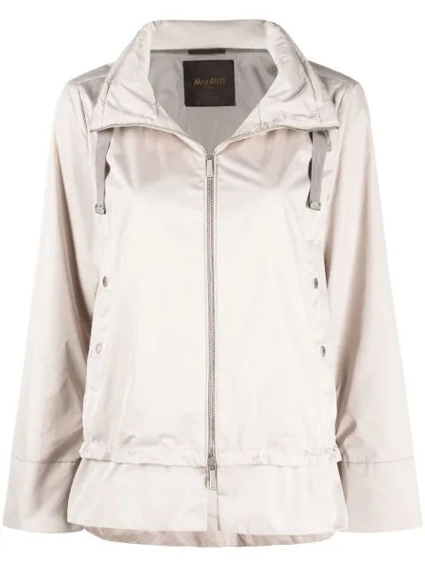 Moorer zip-up hooded jacket Neutrals SINIAWK