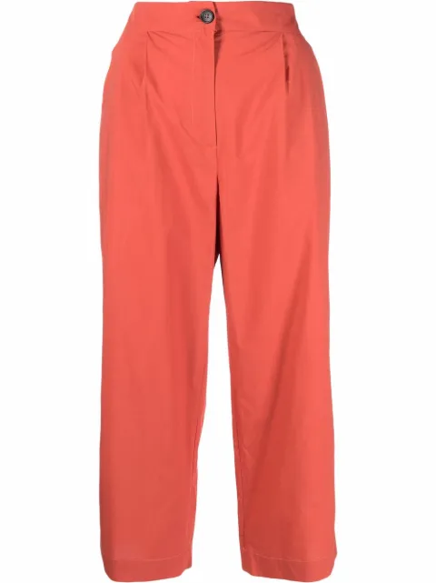 Woolrich cropped-leg cotton trousers Orange CFWWTR0119FRUT3027