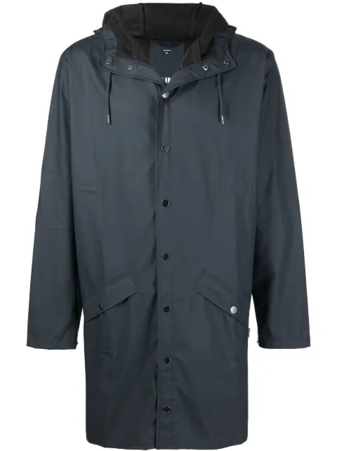 Rains drawstring hood raincoat Blue RA12020
