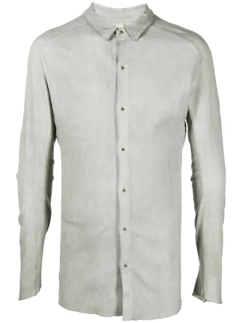 Isaac Sellam Experience suede long-sleeve shirt Green INDISCRETSTRETCHLIGHT