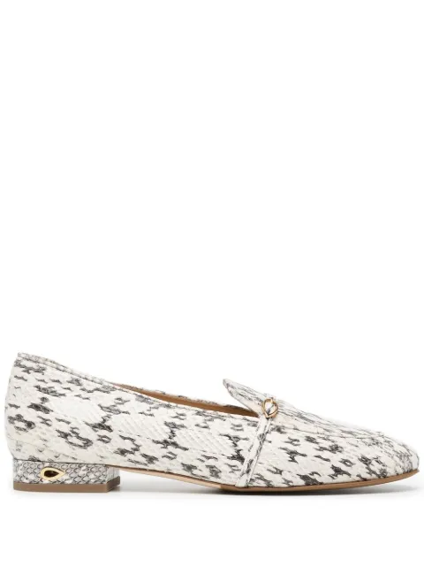 Jennifer Chamandi snakeskin print loafers White JC0520WMWFS