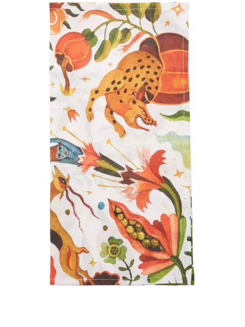 La DoubleJ Jungle Book set of two large napkins White NAP0006LIN001HLE0023