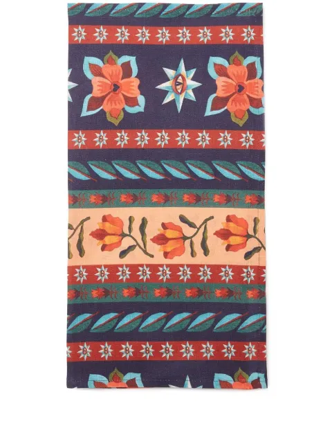 La DoubleJ Strisce set of two large napkins Blue NAP0006LIN001STR0004