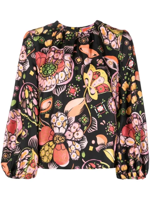 La DoubleJ Charming silk blouse Black TOP0021SIL001EDE0001