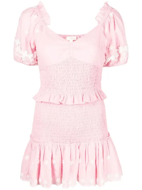 LoveShackFancy Jarraj smocked-detail dress Pink D15801095