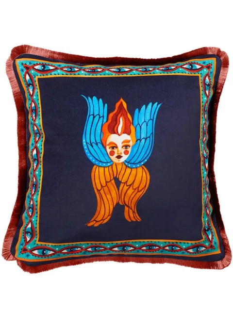 La DoubleJ Angel velvet cushion Green CUS0012VEL001HLE0013