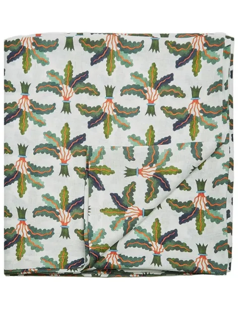La DoubleJ 180x350 floral table cloth White TBC0003LIN001HLE0022