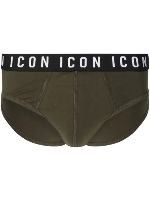 DSQUARED2 Icon-waistband briefs Green D9L613850ISA01