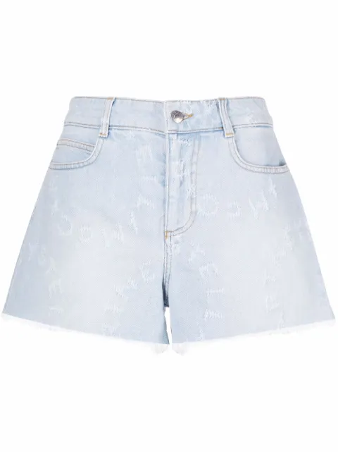 Stella McCartney Stella Logo denim shorts Blue 6D00263SOH76