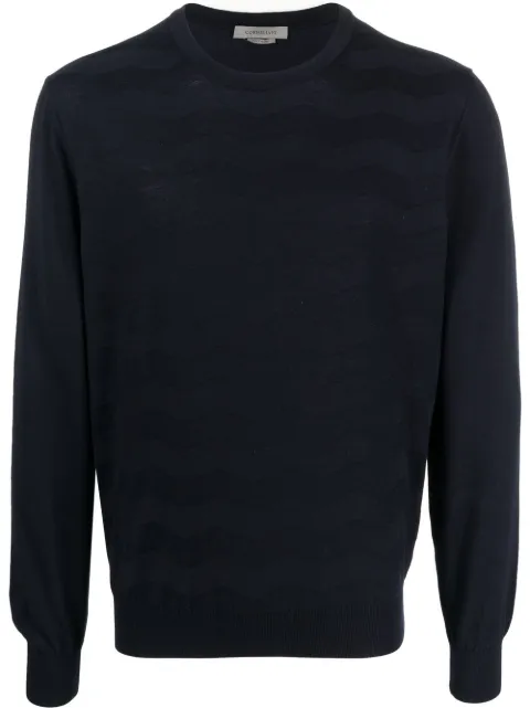 Corneliani round-neck knit jumper Blue 89M5152125120