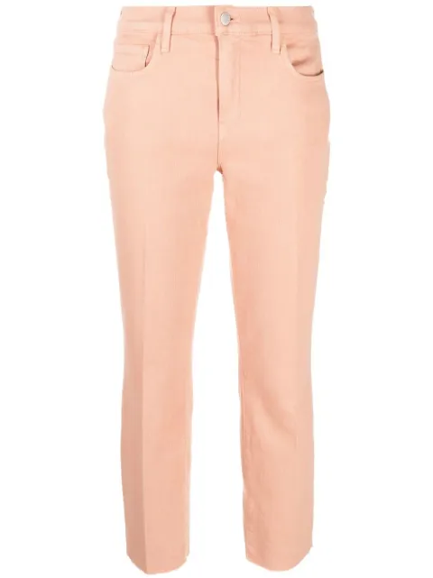 L'Agence low-waist cropped jeans Pink 2520ISKA
