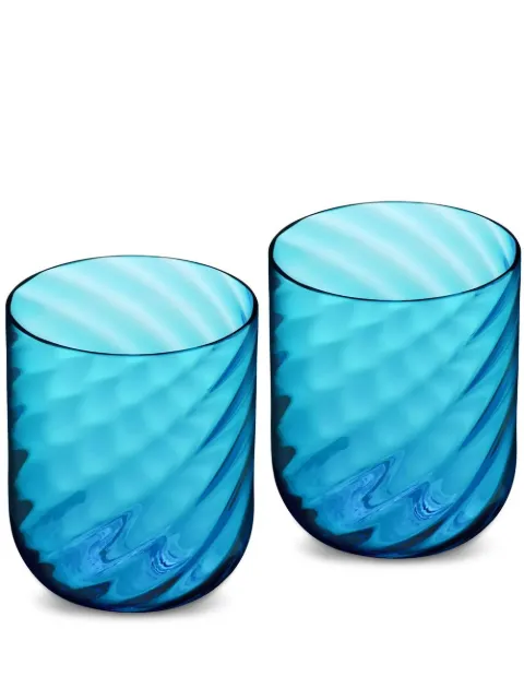 Dolce & Gabbana hand-blown Murano water glasses Blue TCBS02TCA34