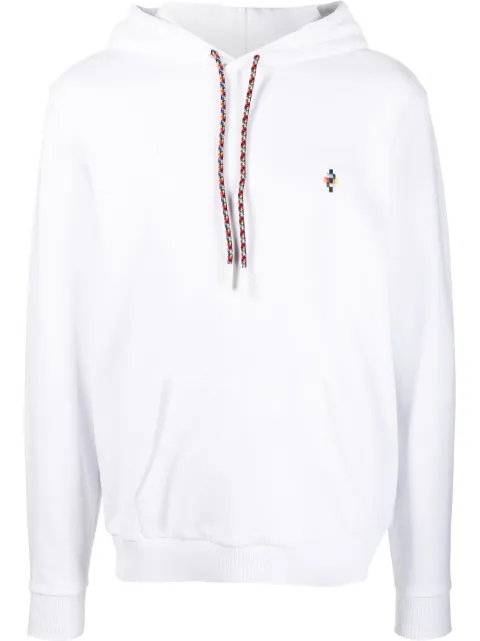 COUNTY OF MILAN embroidered-logo hoodie White CMBB007S22FLE0060184