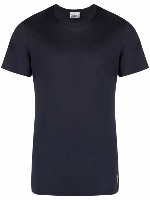 Vivienne Westwood short sleeved logo-patch T-shirt Blue 81060002J001N