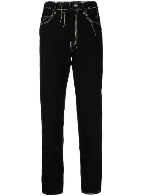 Y's contrast-stitch jeans Black YGP07300