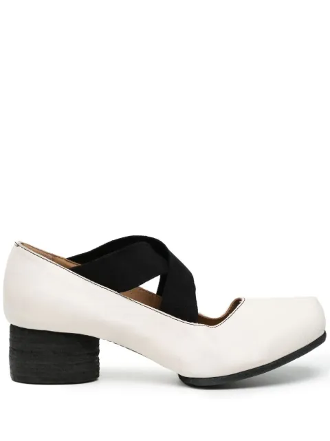 Uma Wang Ballerina square toe elasticated pumps White US9101