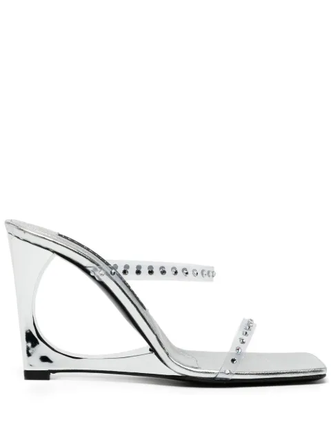 Les Petits Joueurs Lucas 110mm crystal-embellished sandals Silver LUSPTNL25