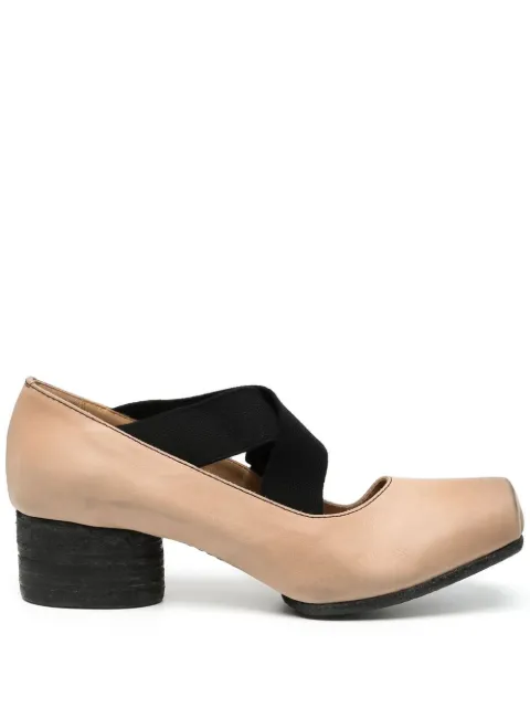 Uma Wang Ballerina square toe elasticated pumps Brown US9101