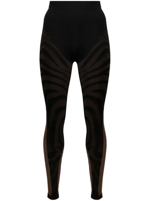 Wolford x GCDS Elegant animalier leggings Black 14954
