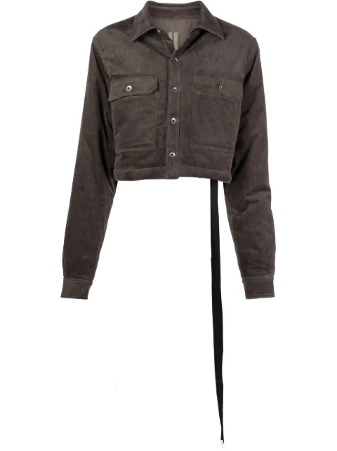 Rick Owens DRKSHDW corduroy cropped jacket Grey DS02B4706VS