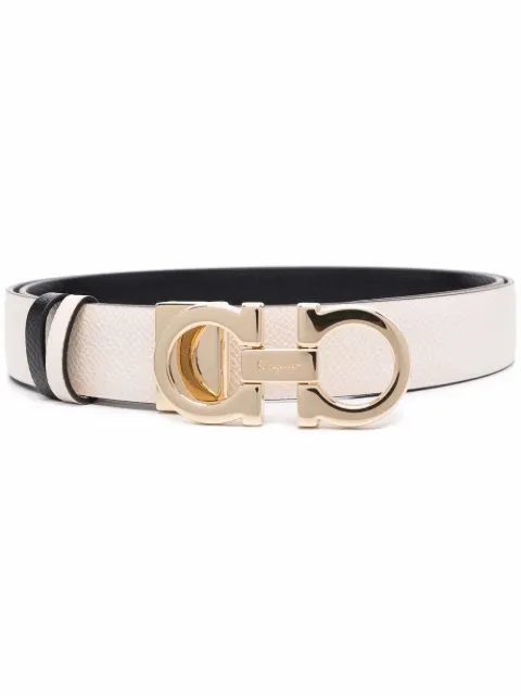 Ferragamo reversible and adjustable Gancini belt Neutrals 741534