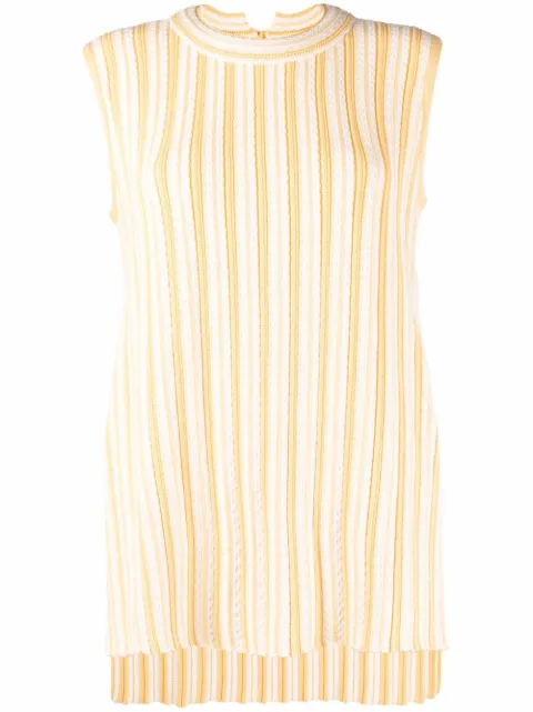 Jil Sander rib-knit sleeveless top Yellow JSWU751311WUY24518