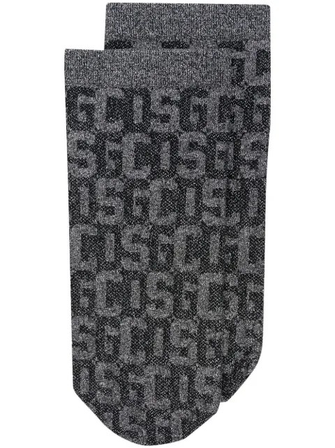 Wolford x GCDS monogram-pattern socks Black 48071