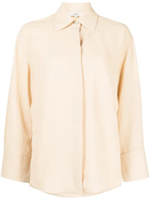Vince tie-fastened long-sleeved shirt Yellow V825212630